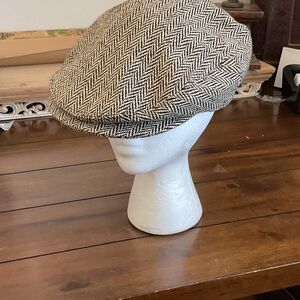 Polo by Ralph Lauren Herringbone Cap in Black and White